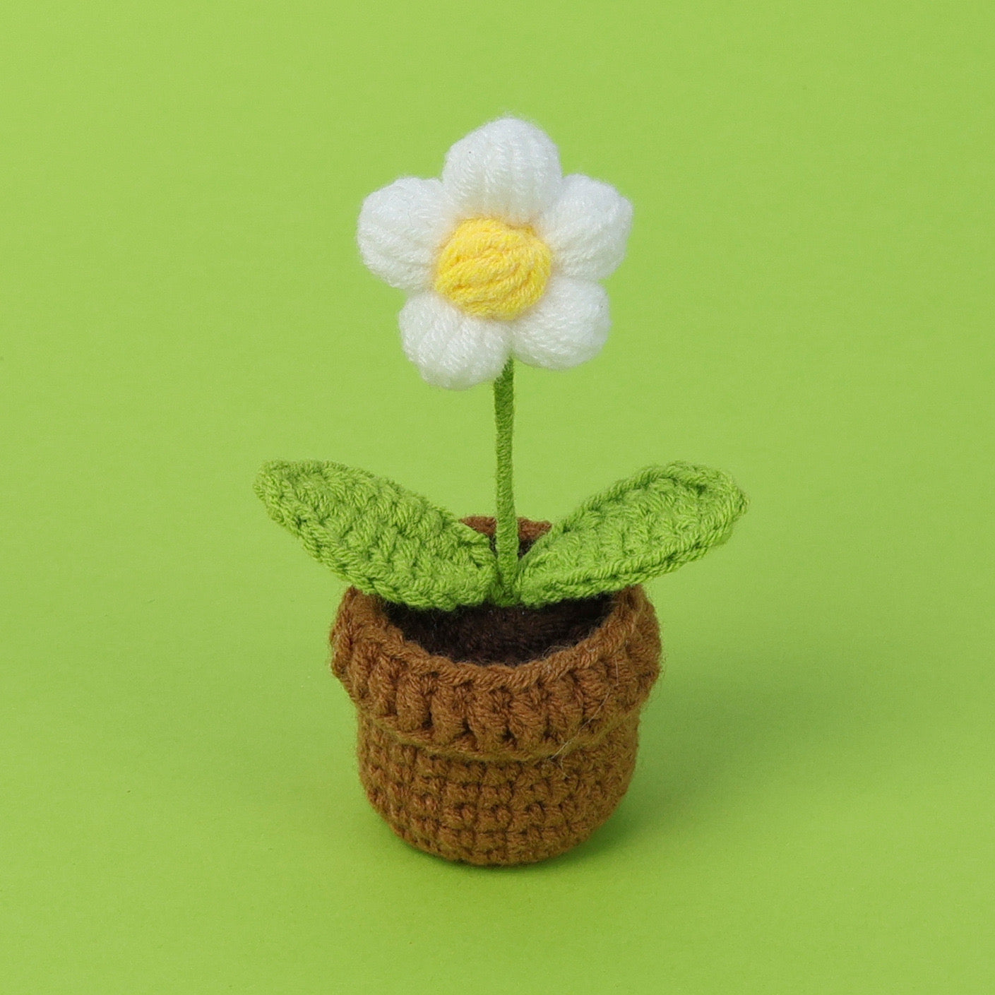 Flowers with yarn pot