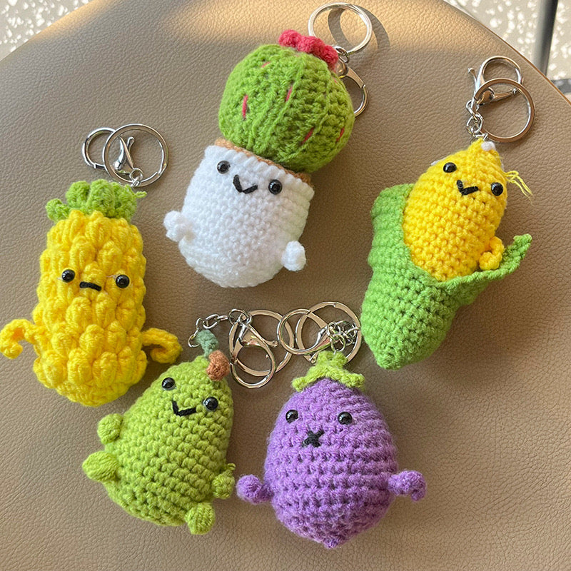 Smiling Fruit Keychains