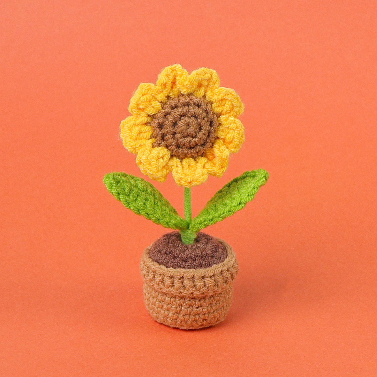 Flowers with yarn pot