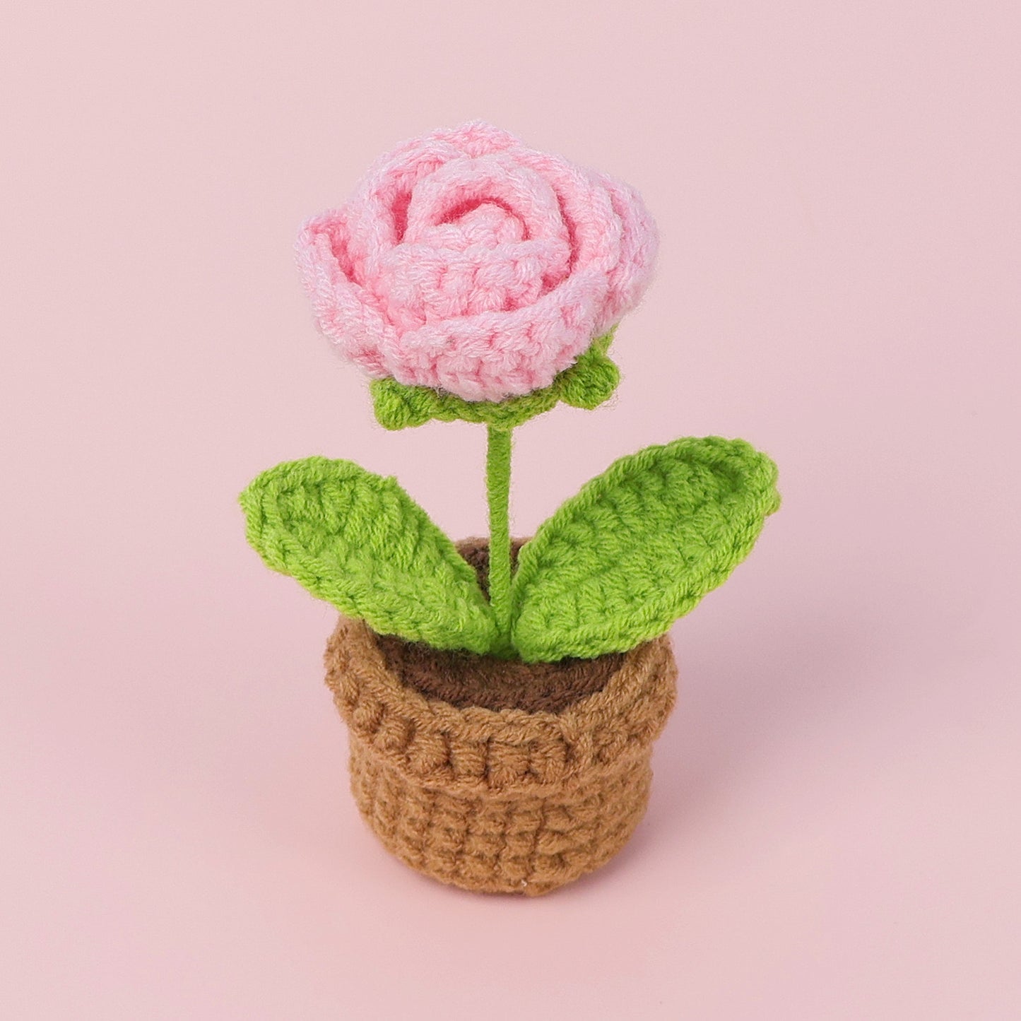 Flowers with yarn pot